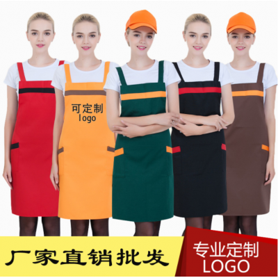 围裙工作服厂家直销批发印字logo促销礼品餐饮服务员厨房防油围裙图5