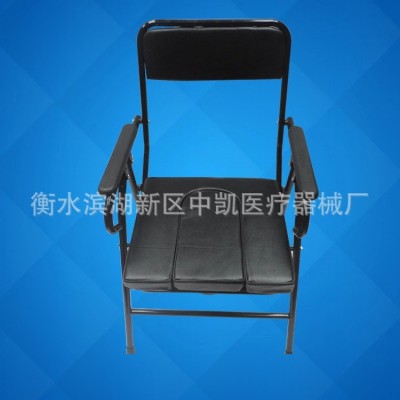 黑色高靠背坐便椅 厂家现货折叠坐便椅老人用坐便椅