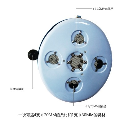 重庆博之翰有烟灸材双头5孔艾灸器可插直径18mm和30mm的灸材图4