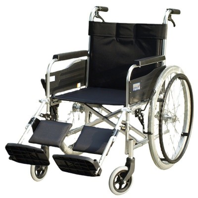 Miki 三贵轮椅车 MPTE-43 蓝色 轻便折叠 老人手推代步车