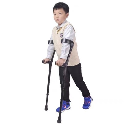 直销儿童拐杖轻便防滑小孩骨折可调节肘拐残疾人拐杖助行器儿童拐