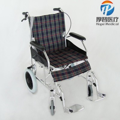 轮椅小轮医用代步车残疾人专用 铝合金可折叠便携老人轮椅批发