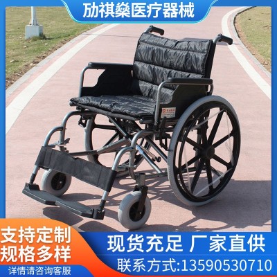 多功能坐宽56CM轮椅 可折叠肥佬残疾人加宽加大加厚型肥胖人轮椅