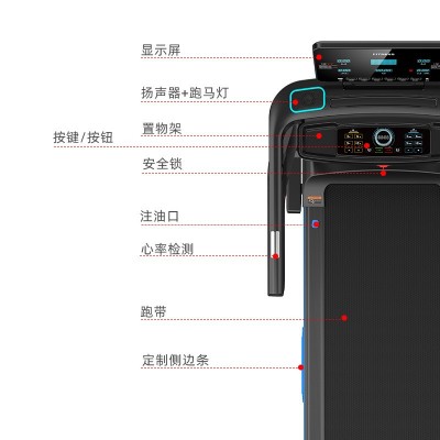 3450小型折叠式家用电动跑步机 超静音跨境迷你健身房专用走步机图2