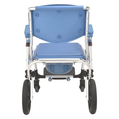 室内老人加固带轮坐便椅洗澡椅子残疾人移动淋浴椅浴室凳偏瘫座椅