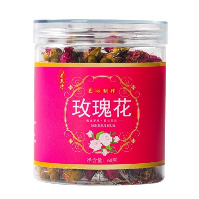 玫瑰花茶散装平阴玫瑰罐60g/袋20g/袋500g新货重瓣玫瑰花干花草茶图4