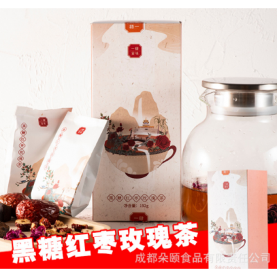 红枣黑糖玫瑰茶独立包装黑糖厂家直销代用茶源头工厂OEM代加工