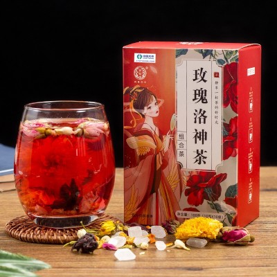 合韵塘 玫瑰洛神茶100克玫瑰茶菊花茶茉莉花女神组合茶批发