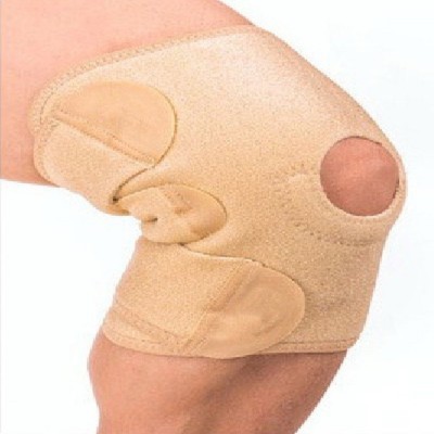 米色优质良品排球篮球等护膝 柔软舒适护膝 缠绕加压可调节护膝