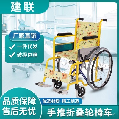 轮椅折叠轻便老人专用手推车小型瘫痪手动超轻老年人残疾代步车