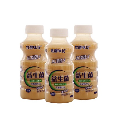 批发牧醇味优益生菌开盖即饮乳酸菌饮料益生元饮品340ML*12瓶批发