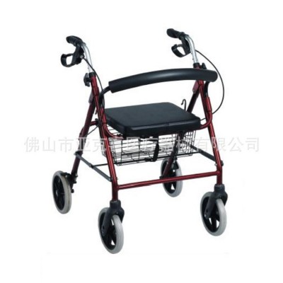 高强度铝合金购物车 残疾人铝合金助行器助行车