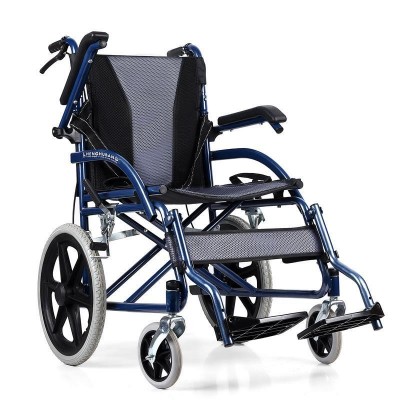 16寸轮椅加厚钢管轻便折叠轮椅便携旅行手推车儿童老人代步车批发
