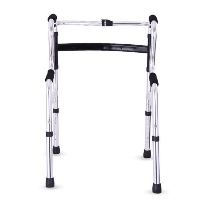 助行器 老年铝合金助步器步行器可调节高度老人折叠四脚拐杖