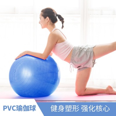 PVC加厚磨砂瑜伽球65cm瑜珈球健身球外贸专供瑜伽辅助球