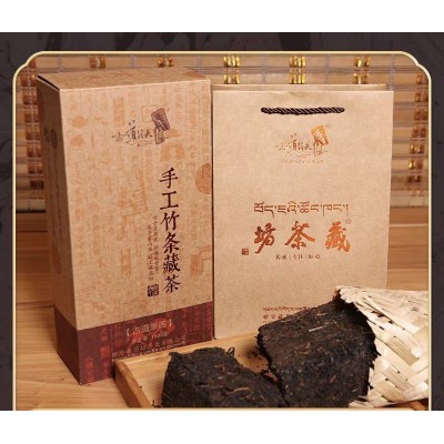 四川雅安藏茶工厂直供黑茶5年茶1000g竹条装现货批发