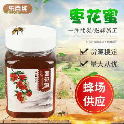 农场蜂蜜枣花蜜 蜂农自家产枣花原蜜土蜂蜜批发500克枣花蜜