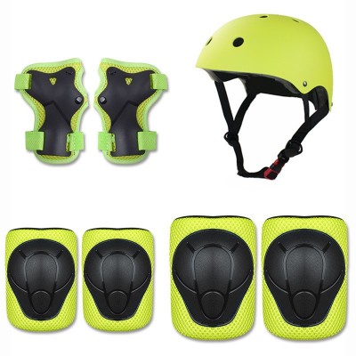 批发儿童平衡车滑板车骑行护具头盔护具套装儿童轮滑护具7件套