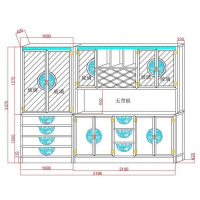 餐边柜红木酒柜体靠墙轻奢定制餐厅实木中式轻奢客厅新中式酒柜图3