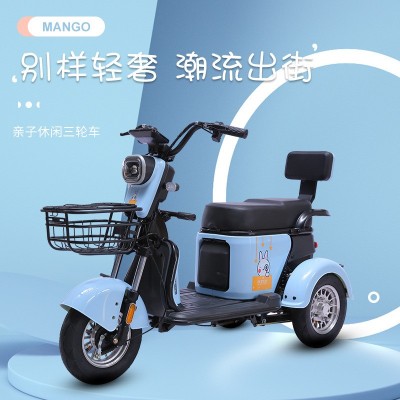 新款小型电动三轮车成人家用女士代步车接送孩子老年人三轮电动车