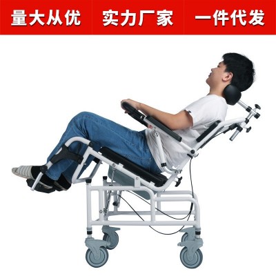 老人多功能护理椅 坐便椅带轮轻便轮椅可洗澡可洗头 铝合金坐便椅